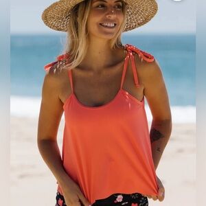 BEACHSISSI || Tie Shoulder Peach Tankini. Sz. L